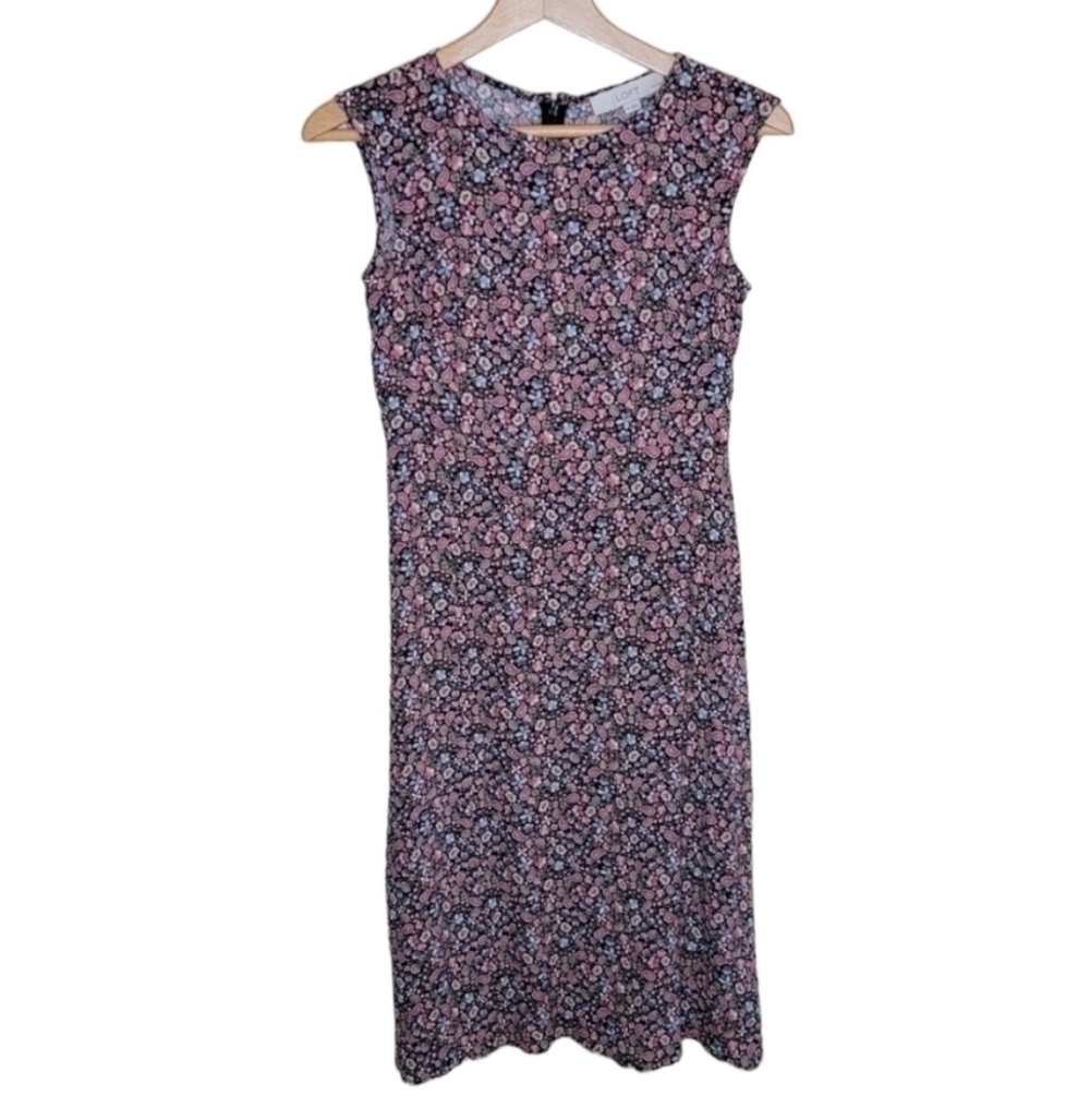 Loft Petite Paisley & Floral Dress Size 0P